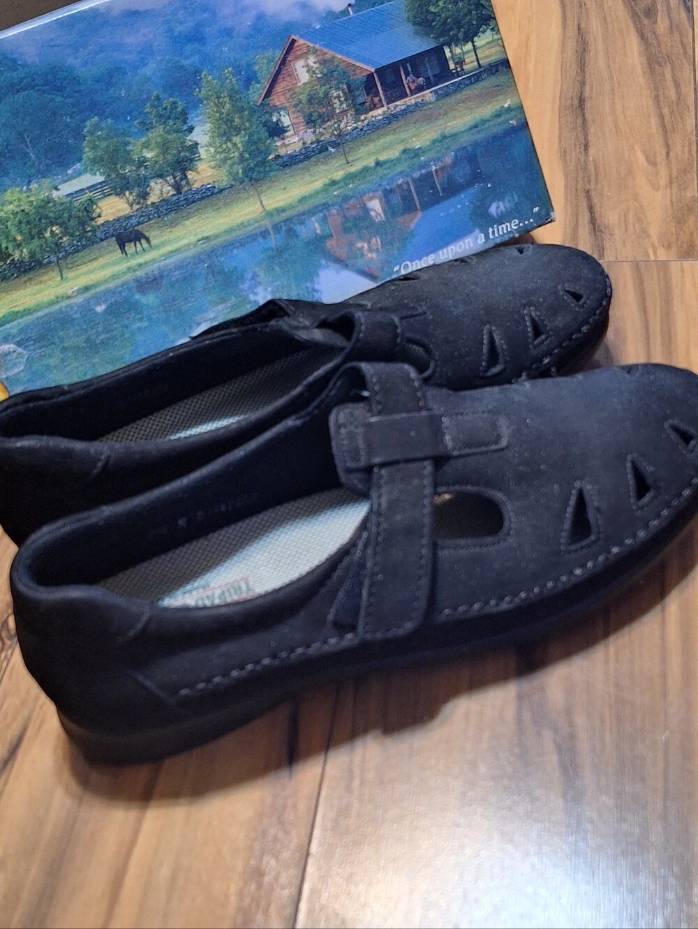 SAS Roamer Charcoal Womens Size 9.5 Narrow Comfort Orthopedic Walking Casual
